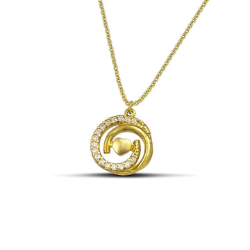 Χρυσό κολιέ Κ9 με καρδιά